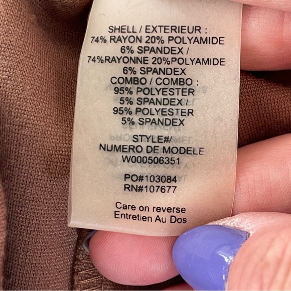 Alice + Olivia Brown Bodycon Sheath Dress Size 4 Knee Length Short Sleeve Fall - Picture 11 of 11